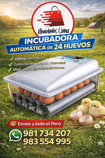 INCUBADORAS DE POLLLO DE 24 HUEVOS