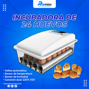 INCUBADORAS DE POLLLO DE 24 HUEVOS