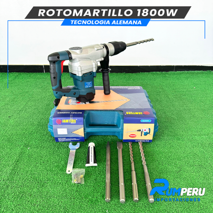Rotomartillo 1800W Tecnología Alemana 8 Kilos