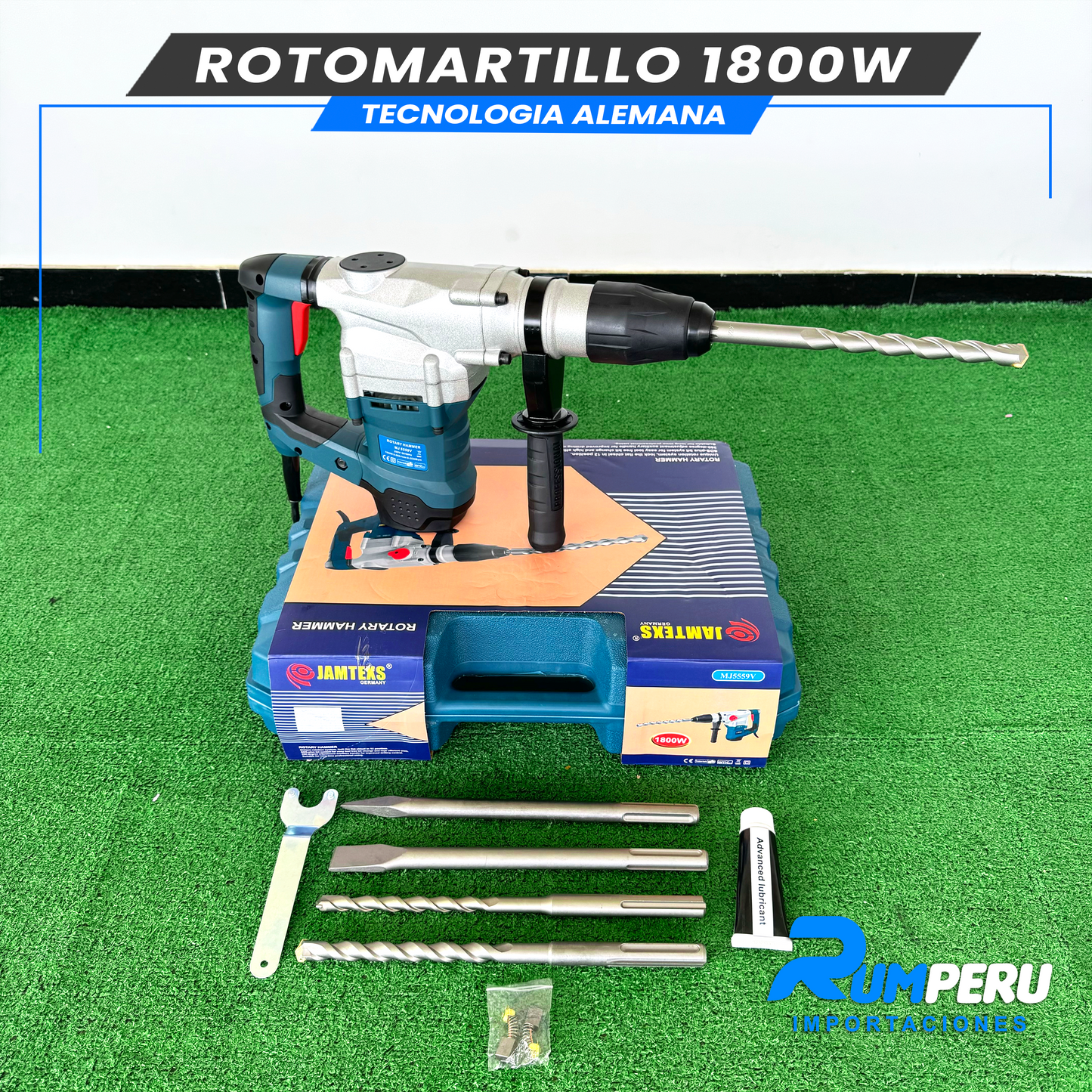 Rotomartillo 1800W Tecnología Alemana 8 Kilos