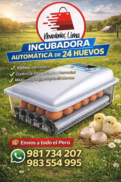 INCUBADORAS DE POLLLO DE 24 HUEVOS