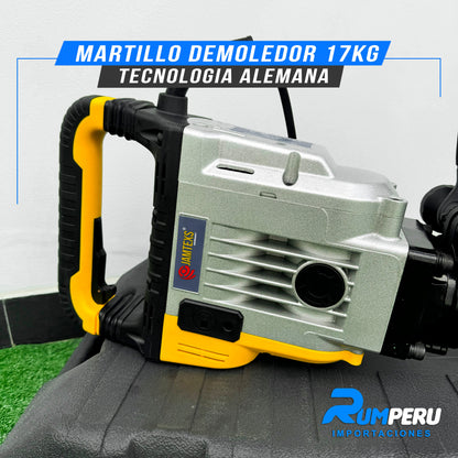 MARTILLO DEMOLEDOR 17 KILO GRAMOS TECNOLOGÍA ALEMANA