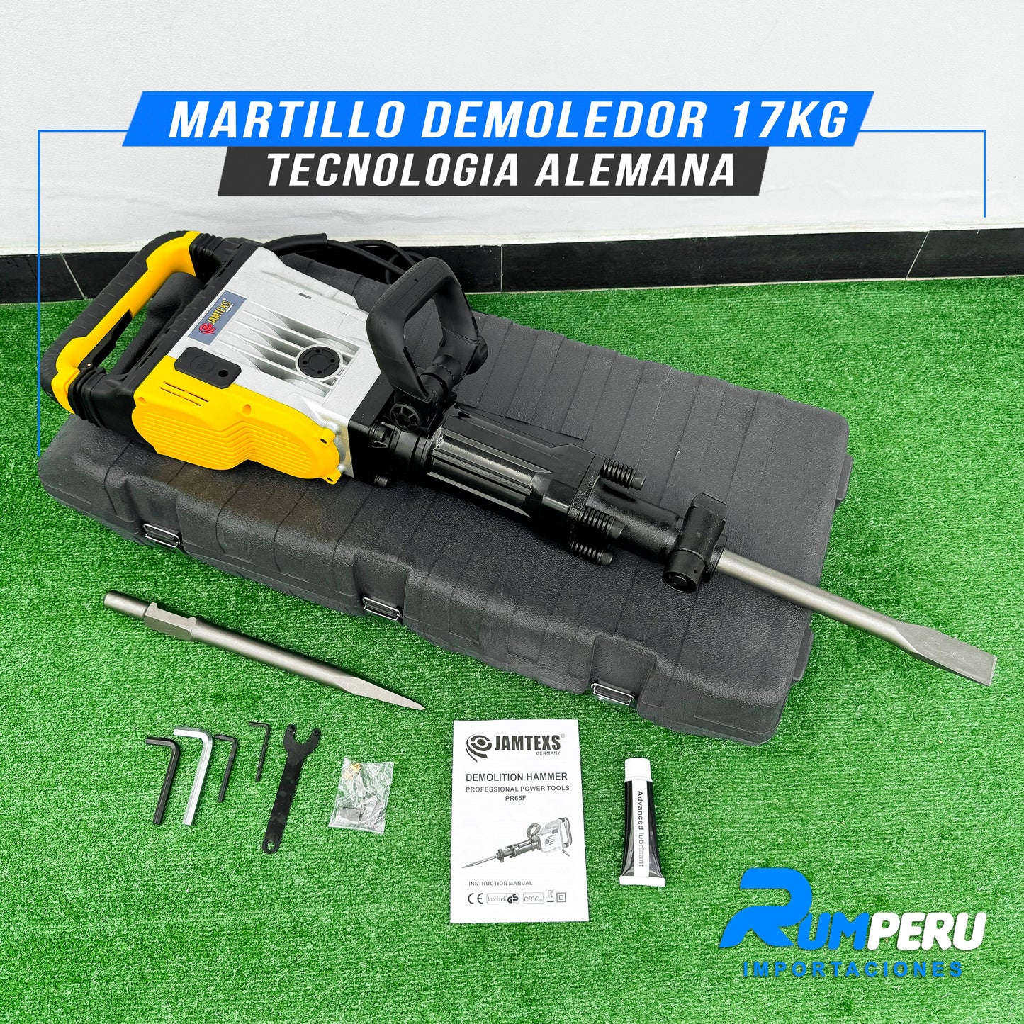 MARTILLO DEMOLEDOR 17 KILO GRAMOS TECNOLOGÍA ALEMANA
