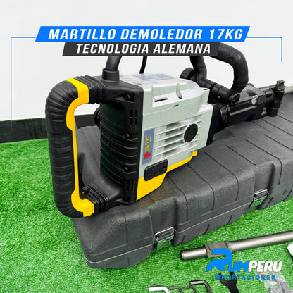 MARTILLO DEMOLEDOR 17 KILO GRAMOS TECNOLOGÍA ALEMANA