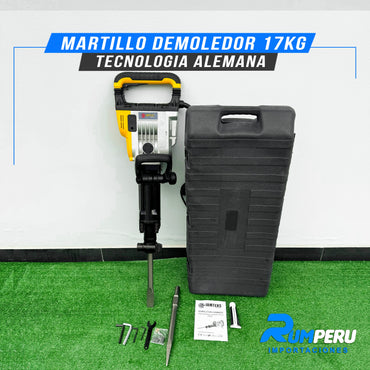 MARTILLO DEMOLEDOR 17 KILO GRAMOS TECNOLOGÍA ALEMANA