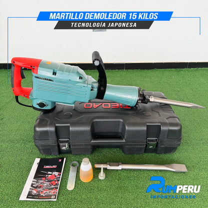 MARTILLO DEMOLEDOR 15 KILO GRAMOS TECNOLOGÍA ALEMANA