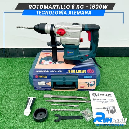 ROTOMARTILLO 6 KILO GRAMOS - 1600W TECNOLOGÍA ALEMANA