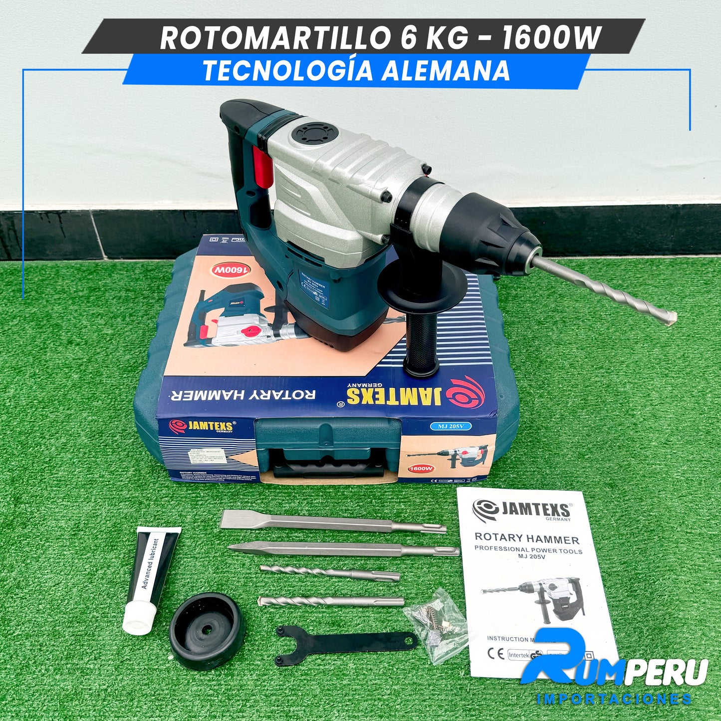 ROTOMARTILLO 6 KILO GRAMOS - 1600W TECNOLOGÍA ALEMANA