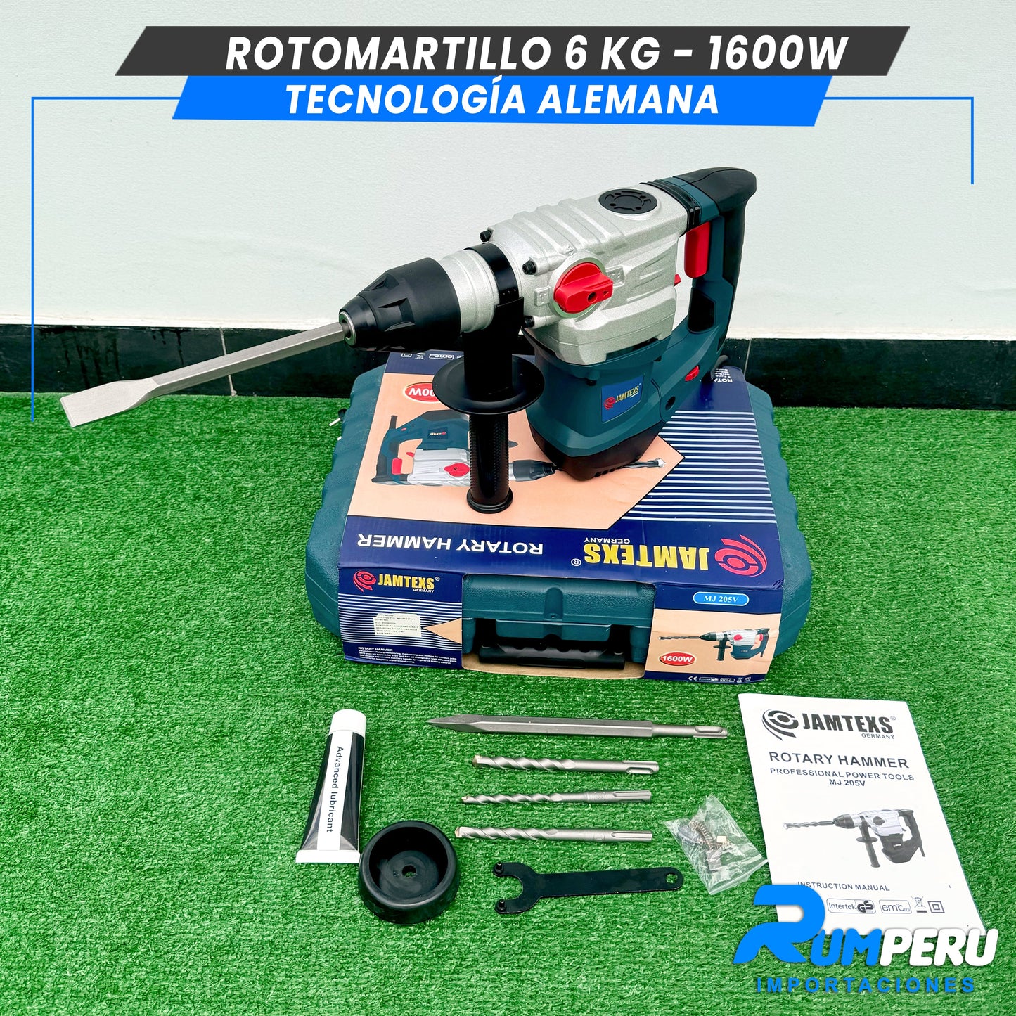 ROTOMARTILLO 6 KILO GRAMOS - 1600W TECNOLOGÍA ALEMANA