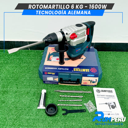 ROTOMARTILLO 6 KILO GRAMOS - 1600W TECNOLOGÍA ALEMANA