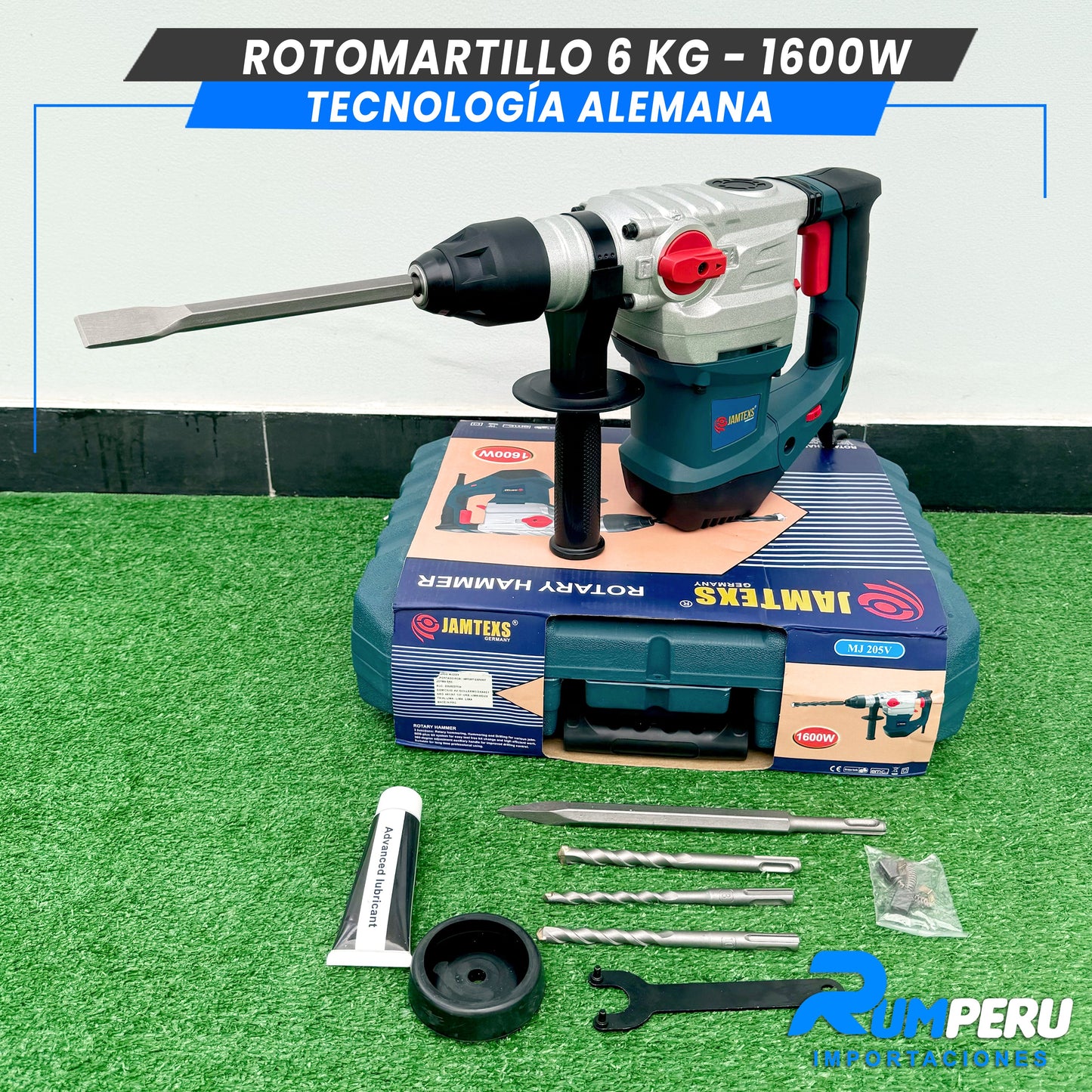 ROTOMARTILLO 6 KILO GRAMOS - 1600W TECNOLOGÍA ALEMANA