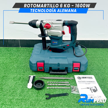 ROTOMARTILLO 6 KILO GRAMOS - 1600W TECNOLOGÍA ALEMANA